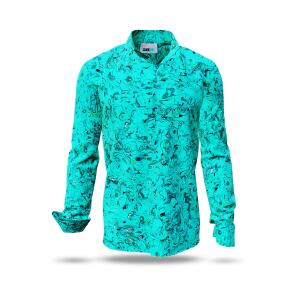 GRAVUR MINT - Mint green leisure mensshirt  - GERMENS