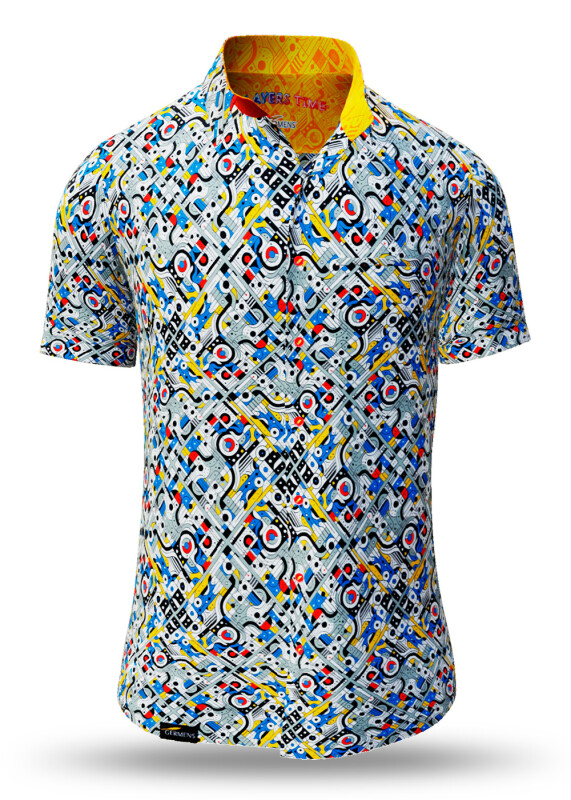 Casual summer shirt for men PLAYERS TIME made from 100% cotton - always perfectly dressed on vacation, at events, and parties. Order online now.