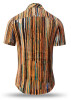 Summer shirt for men WATERFALL BROWN - 100% cotton - 10 sizes from XS to 6XL - exceptional design - finest workmanship - fabrics made in Germany - limited edition and exclusive