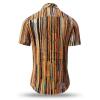 Summer button shirt WATERFALL BROWN - GERMENS