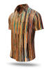 WATERFALL BROWN summer shirt - 100% cotton - GERMENS artfashion 4XL