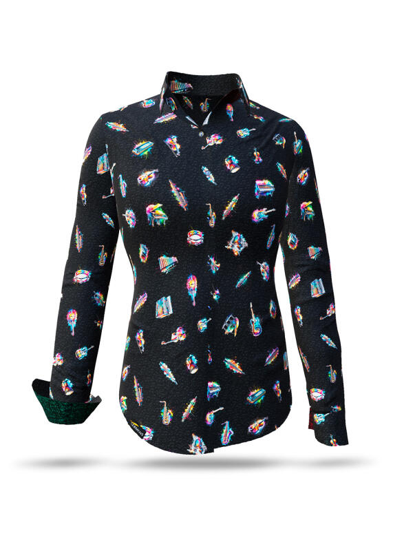 ausgefallene Damenbluse für Damen - SONATA SPECTRUM - 100 % Baumwolle - GERMENS artfashion - Größen XS bis 3XL