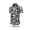 black white shirt short sleeve JUPPI by GERMENS by GERMENS - 100 % cotton - 10 sizes from XS to 6XL
