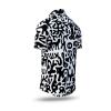 Exclusive black and white short-sleeved shirt for men JUPPI