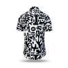 black white shirt short sleeve JUPPI by GERMENS by GERMENS - 100 % cotton - 10 sizes from XS to 6XL