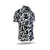 Exclusive black and white short-sleeved shirt for men JUPPI