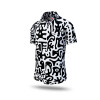 black white shirt short sleeve JUPPI by GERMENS by GERMENS - 100 % cotton - 10 sizes from XS to 6XL