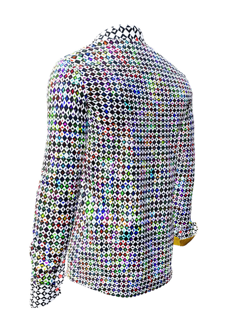 SOJOURNER VIVID - Designerhemd mit bunten Pixeln - GERMENS