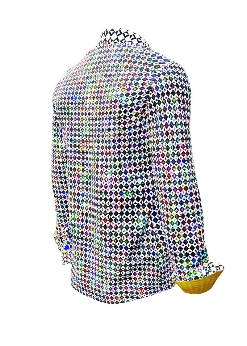 SOJOURNER VIVID - Designerhemd mit bunten Pixeln - GERMENS