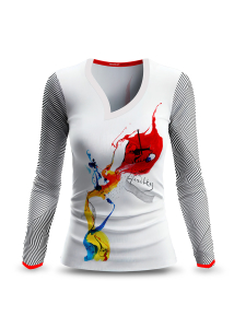 Women long sleeve shirts HERZBLUT - GERMENS artfashion – 100 % Cotton – Size S