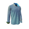 Entdecke bunte Hemden Herren CUBO AZUR - 100 % Baumwolle