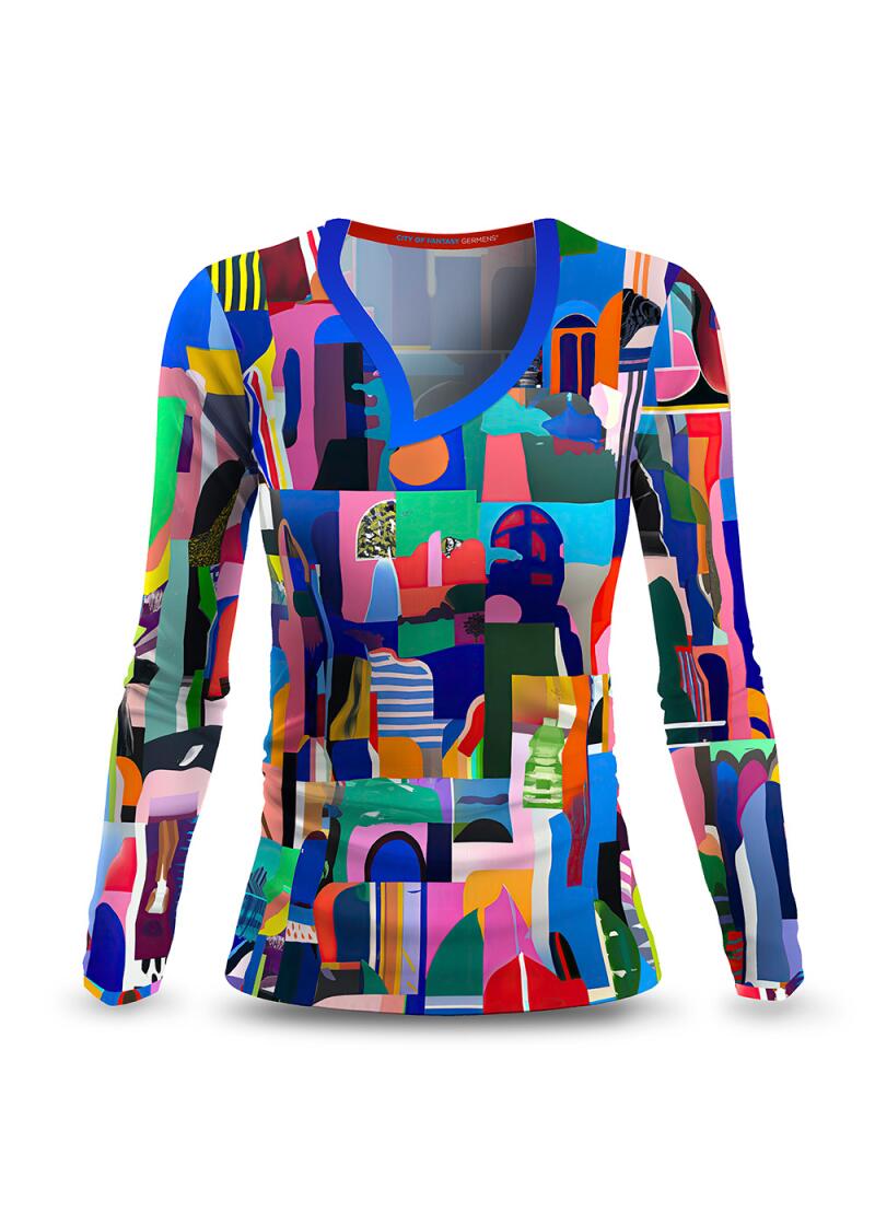 Langarm Shirt Damen CITY OF FANTASY von GERMENS artfashion - hergestellt aus 100 % Baumwolle Made in Sachsen/Germany - 7 Größen von XS bis 3XL