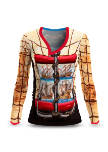 Women long sleeve shirts NAVES - GERMENS artfashion – 100 % Cotton – Size XXL