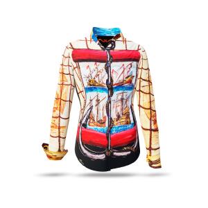 bunte Damenbluse NAVES von GERMENS artfashion mit Schiffe...