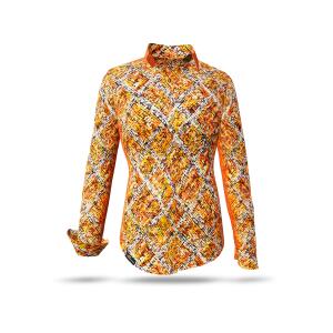 braun beige Bluse Damen MIROUGE FALL von GERMENS...