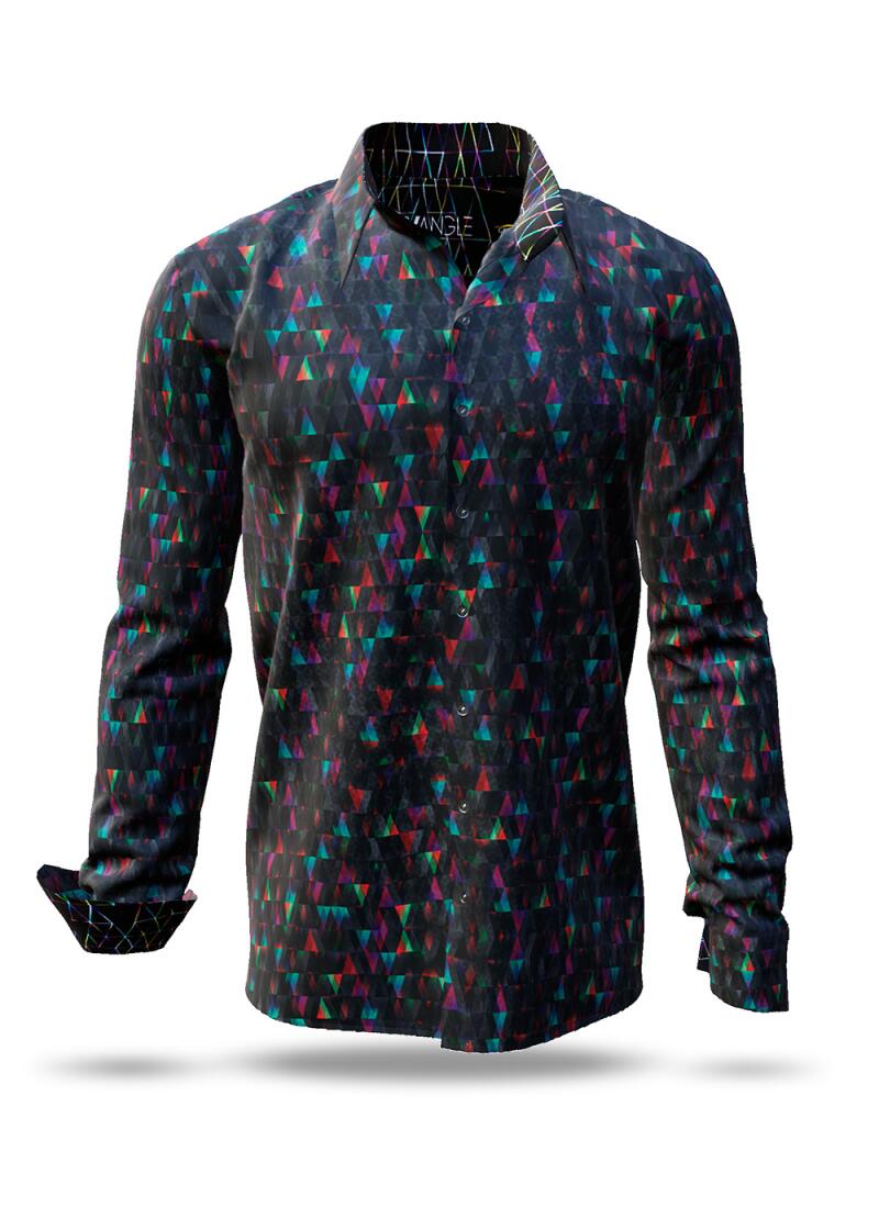 TRIANGLE - black shirt with mustering - GERMENS