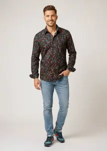 Discover colorful button up shirts for men TRIANGLE -...