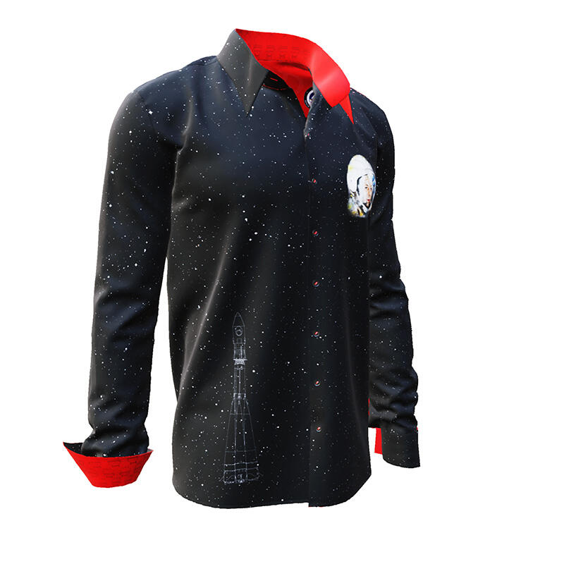 JURI GAGARIN - Black Red Cosmonaut Shirt
