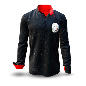 JURI GAGARIN - Black shirt with stars and cosmonaut -...