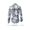 Extravagante Hemdbluse BEENIUS von GERMENS artfashion mit Bienen aus 100 % Baumwolle - 7 Größen von XS bis 3XL