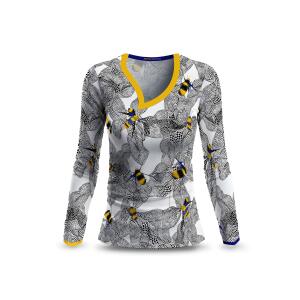Langarm Shirt Damen BEENIUS mit Bienen von GERMENS...