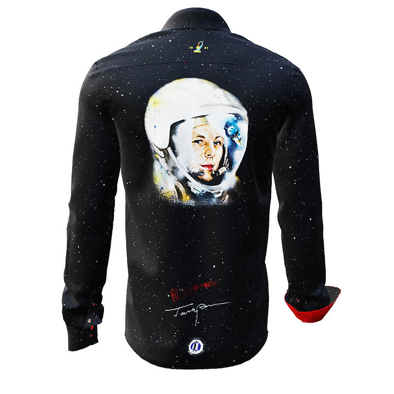 JURI GAGARIN - Black Red Cosmonaut Shirt - GERMENS