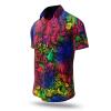 SALE:Kurzarmhemd Herren NIGHT OF THE FIREFLOWERS von GERMENS