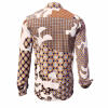SOL ORIENS - Yellow brown blue shirt with ornaments - GERMENS