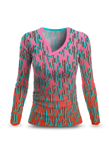 Langarmshirt Damen STALACNITE RED - GERMENS artfashion – 100 % Baumwolle – Größe XXL