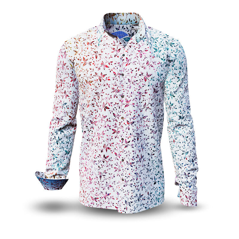 FLOREL BLANC - Helles Hemd mit floralen Mustern GERMENS