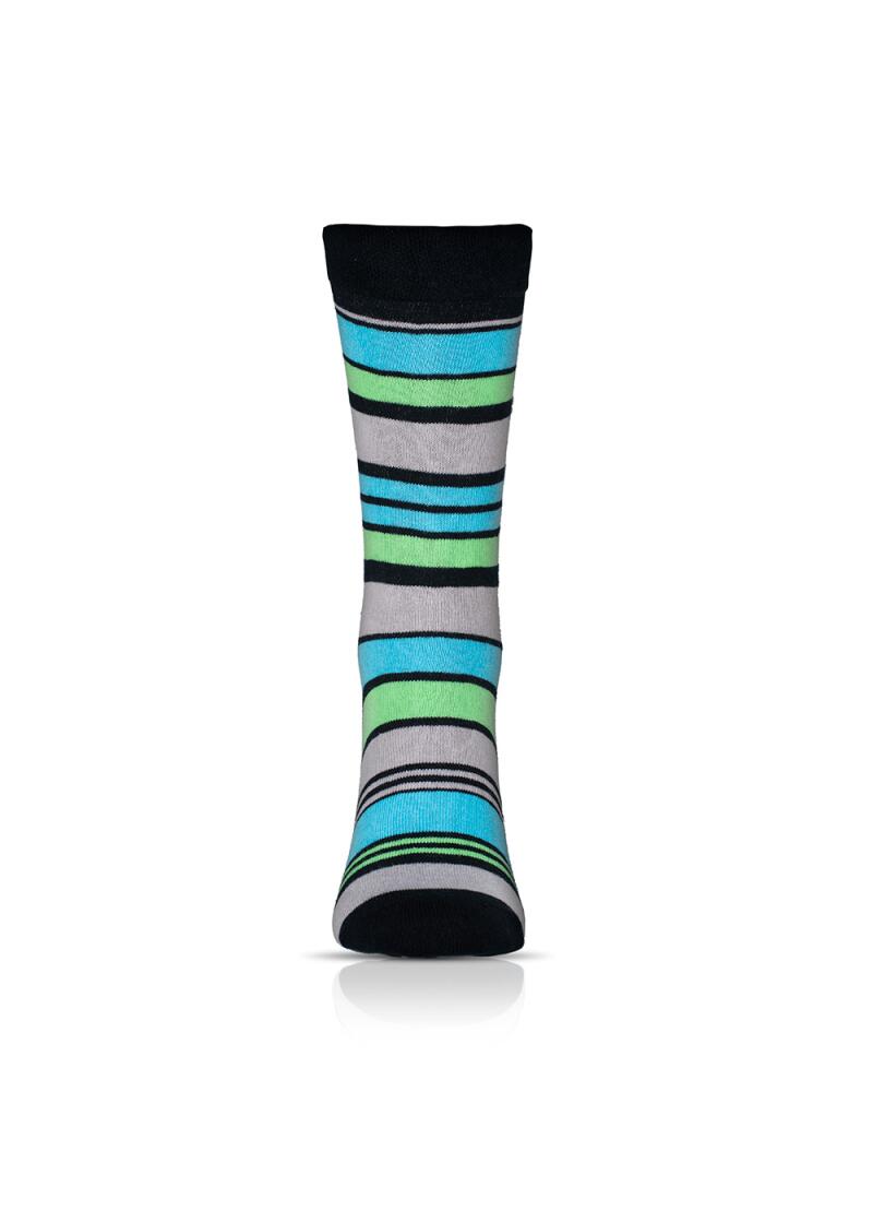 RAINING STRIPES - Farbig gestreifte Socke in schwarz,...