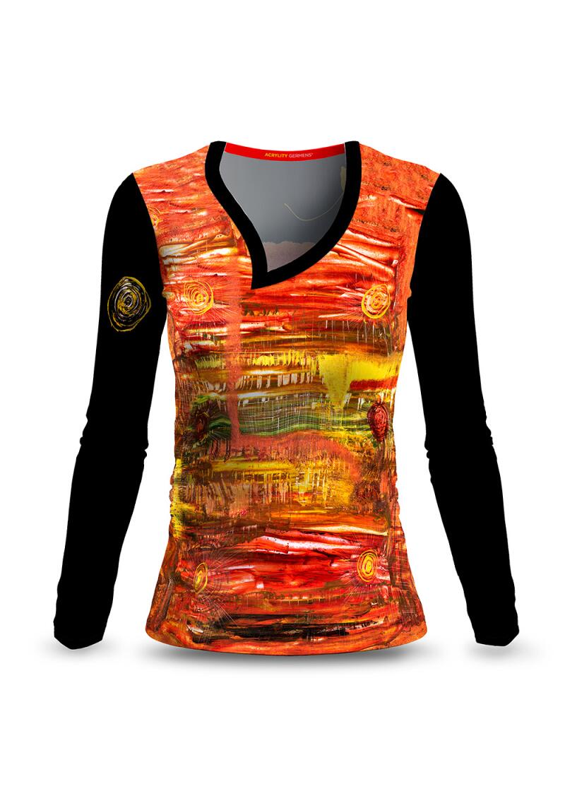 GERMENS Langamshirt Damen ACRYLITY - Design by Mirco Nontschew - 100 % BW