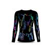 Schwarzes Langarmshirt Damen NEON SAXOPHONE - 100 % BW