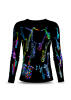 Black Womens long-sleeved shirt NEON SAXOPHONE by GERMENS