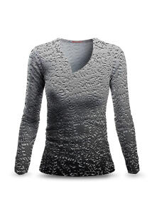 graues Langarm Shirt Damen METAL von GERMENS - 100 %...