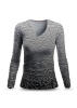 gray long sleeve shirt ladies METAL by GERMENS - 100 % cotton