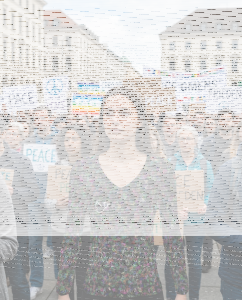 Make a statement for peace with the PEACE! long-sleeved...