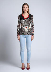 STOP NOW! Anti-war long-sleeved shirt for women - 100%...