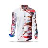 INTERFERENCE - Cool white-red mens´shirt - GERMENS