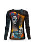 DIA DE LOS MUERTES - Womens dark long-sleeved shirt - 100% cotton - GERMENS artfashion XXL
