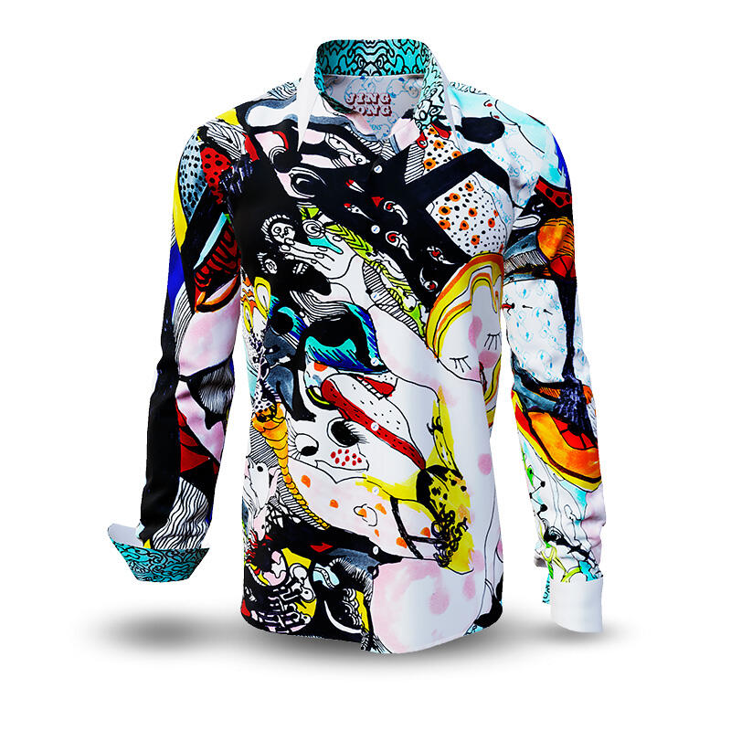 Entdecke bunte Hemden Herren JING JONG - 100 % Baumwolle
