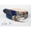 Discover the GERMENS mens leather belt No. 096, handmade in Milan from high-quality python and cowhide leather, unique patchwork design, exclusive and limited.