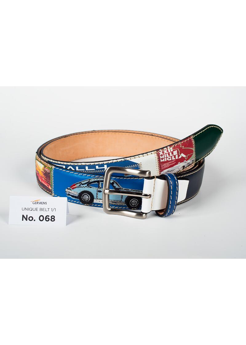 Mille Miglia Oldtimerrennen Ledergürtel Herren - Unikat No. 068