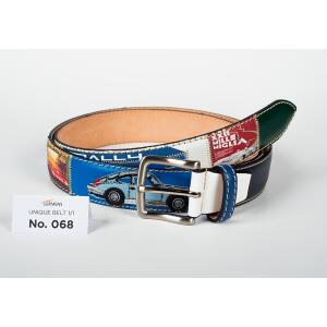 Mille Miglia vintage car race leather belt for men -...