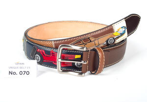 Mille Miglia Oldtimerrennen Ledergürtel Herren -...
