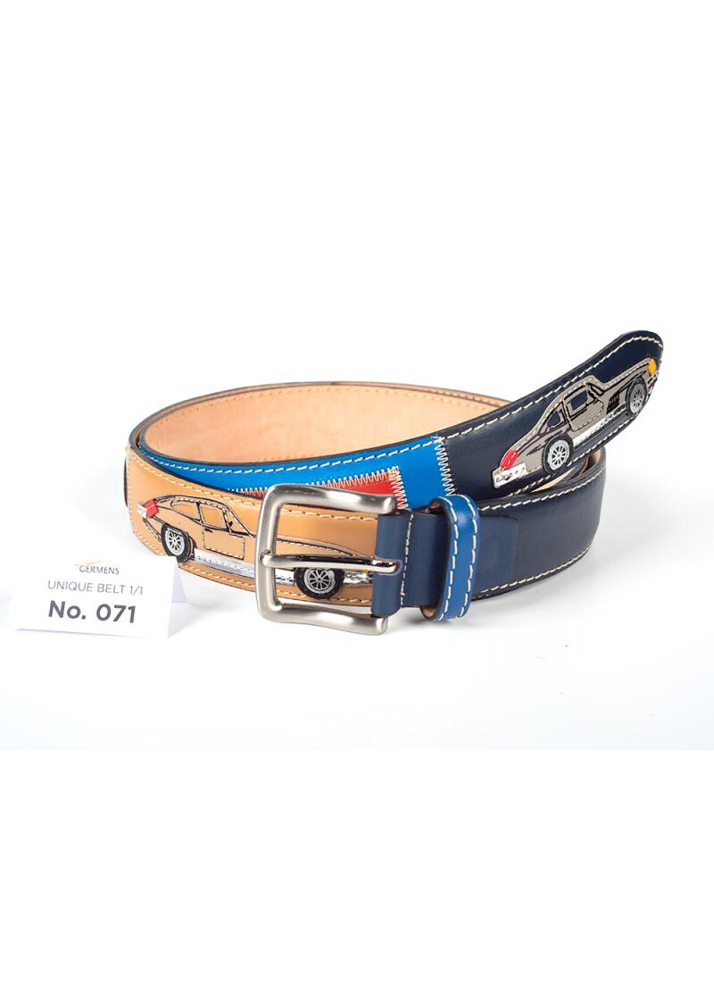 Oldtimerrennen Mille Miglia Ledergürtel Herren - Unikat No. 071