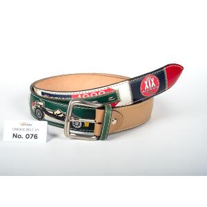 1000 Miglia vintage car race leather belt for men -...