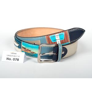 Classic Boat leather belt for men - Unique No. 078