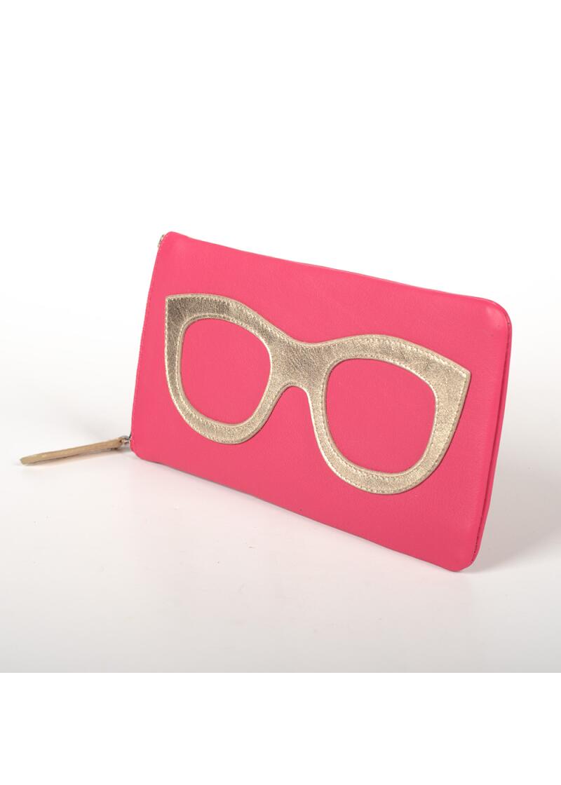 Pink glasses case for women & men - Stylish leather case