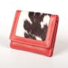 Red wallet for men and women with calf hair DUBLIN and RFID protection